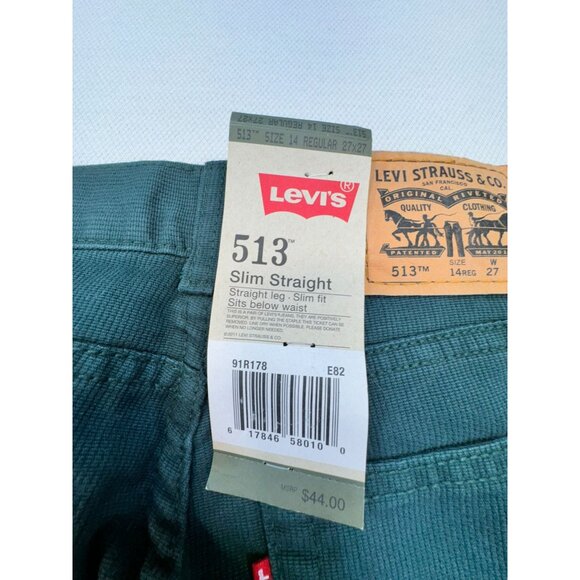 Levi's 513 Juniors Slim Straight Fit Jeans Ponderosa Pine Size 14 Regular 27x27 - Picture 9 of 12